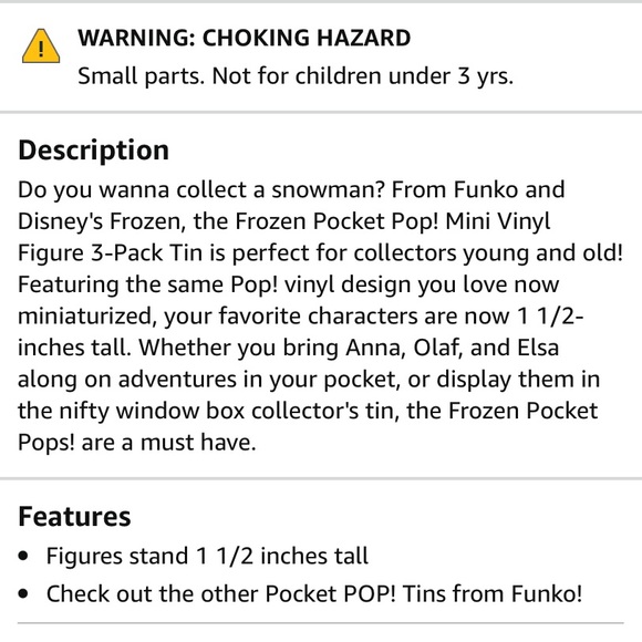 Disney’s Frozen Funko Pocket Pop collector tin set - Picture 11 of 13